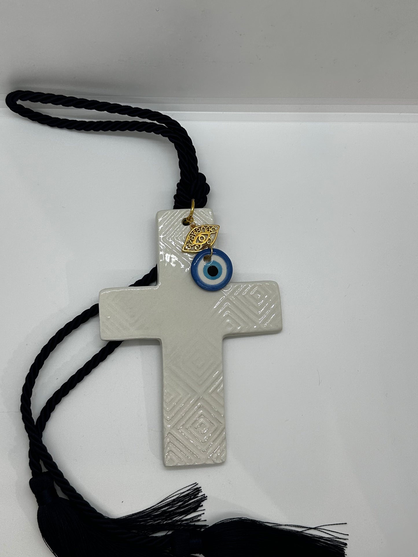 Cross with Eye (Κεραμικός σταυρός με μάτι)
