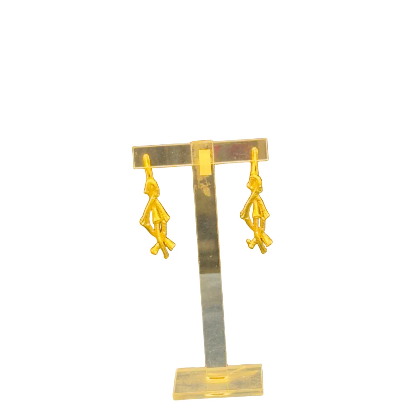 Long Earrings with Branch Design (Μακριά Σκουλαρίκια με Σχέδιο Κλαδί)