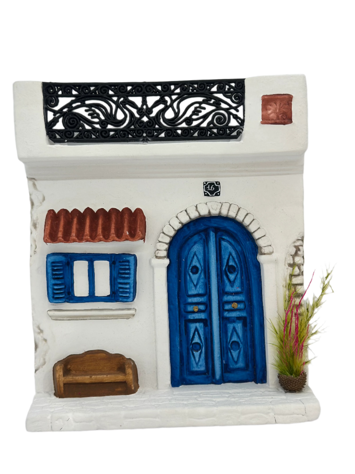Mini Greek House with Blue Door - (Μικρό Ελληνικό Σπιτάκι με Μπλε Πόρτα