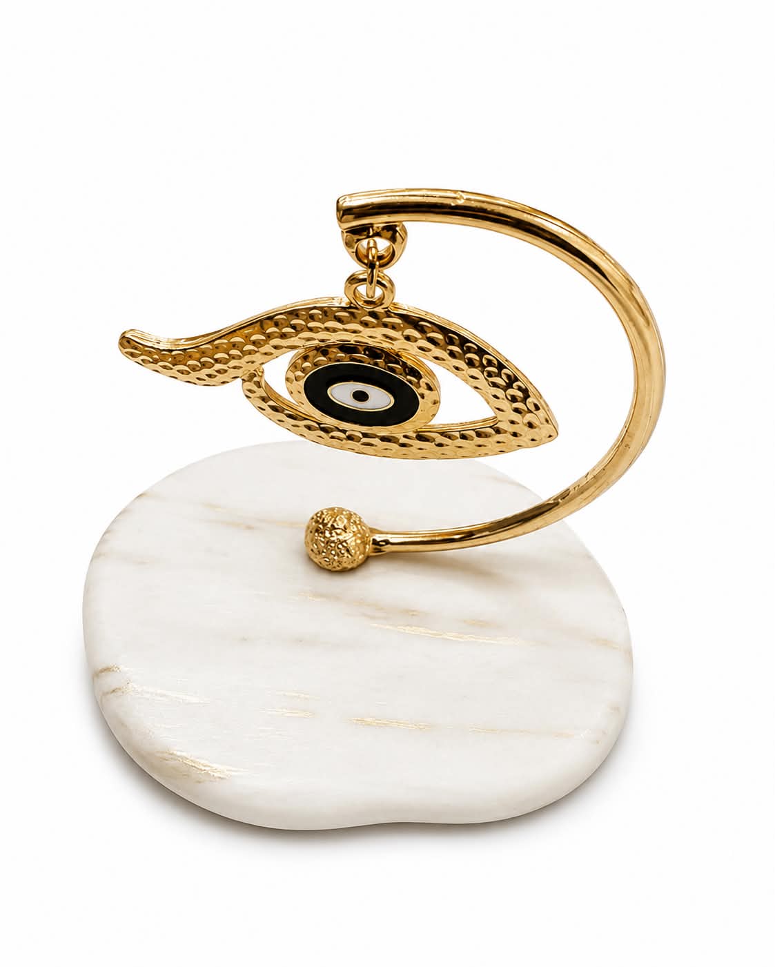 Evil Eye charm on ceramic