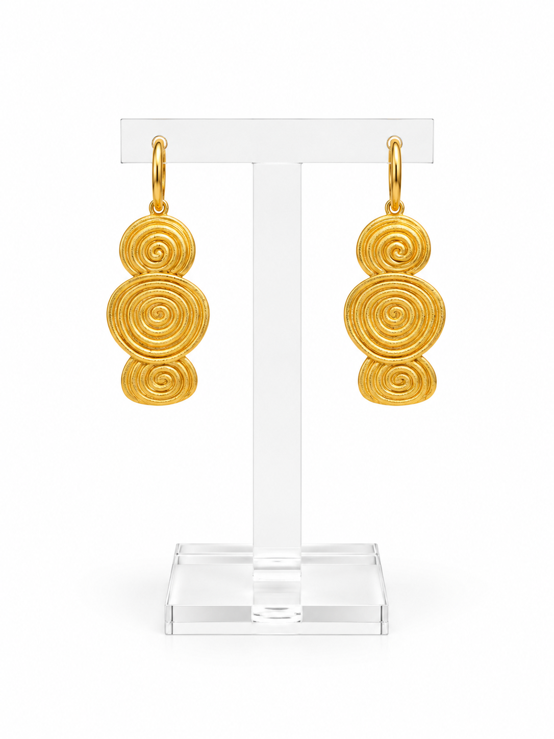 3 Motif Circle Earrings (Σκουλαρίκια με 3 Στρογγυλά Μοτίφ)