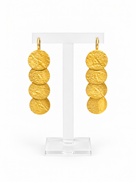 Long Earrings with Branch Design (Μακριά Σκουλαρίκια με Σχέδιο Κλαδί)