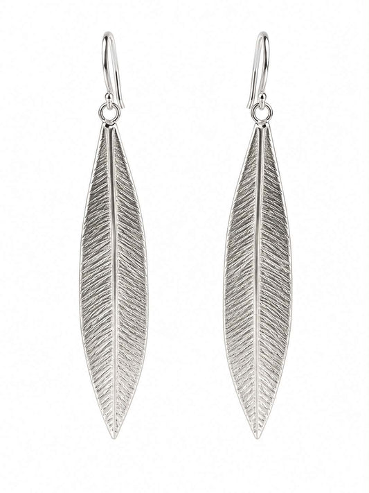 ATHENA OLIVE EARRINGS DROPS & DANGLES, WITH STEADY HOOK, STERLING SILVER