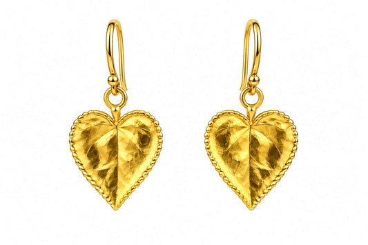 EMOTIONS CYCLAMEN EARRINGS DROPS & DANGLES, 24K GOLD VERMEIL ON STERLING SILVER