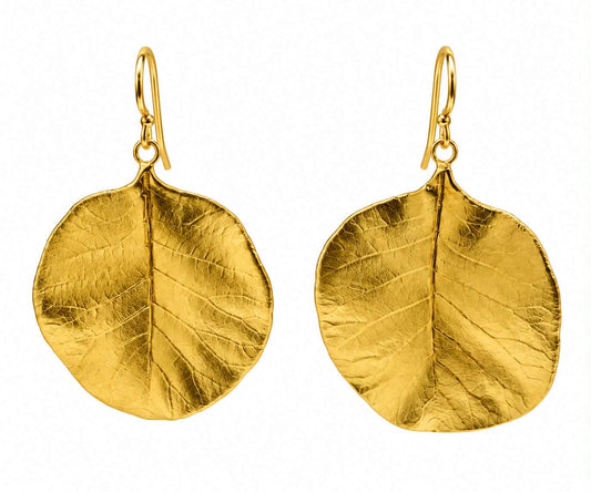 MOONLIGHT EARRINGS GEOMETRIC, DROPS & DANGLES, WITH HOOKS, 24K GOLD VERMEIL ON STERLING SILVER