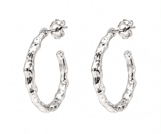 INO MINI EARRINGS GEOMETRIC, STATEMENT, HOOPS LARGE, STERLING SILVER