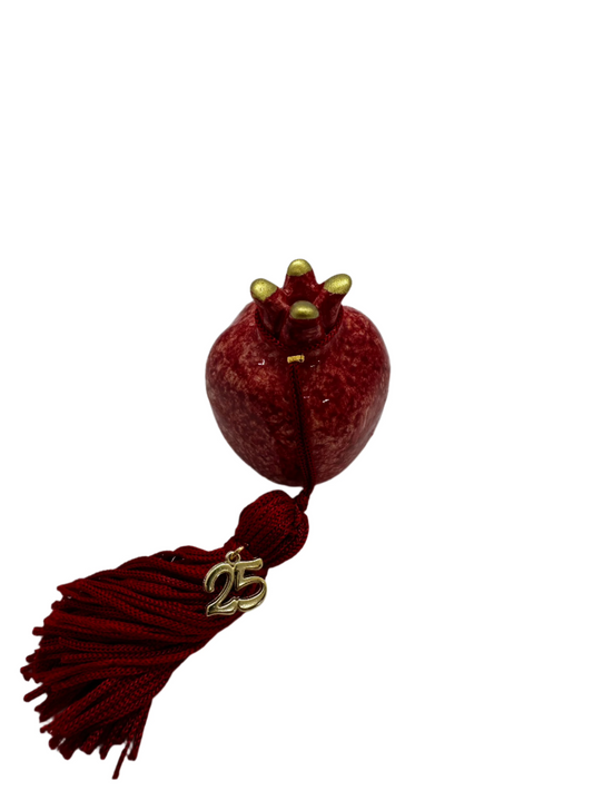 Red Pomegranate Good Luck Charm with Tassel (2025) (Κόκκινο Ρόδι Γούρι)