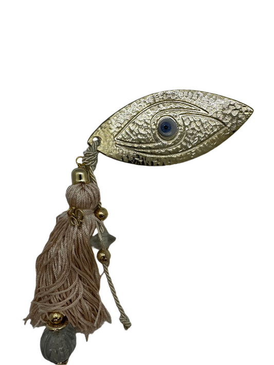 Gold Eye Charm with Tassel ( Χρυσό Μάτι Γούρι)