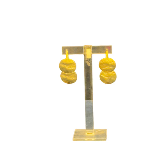 2 Motif Circle Earrings (Σκουλαρίκια με 2 Στρογγυλά Μοτίφ)